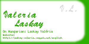 valeria laskay business card